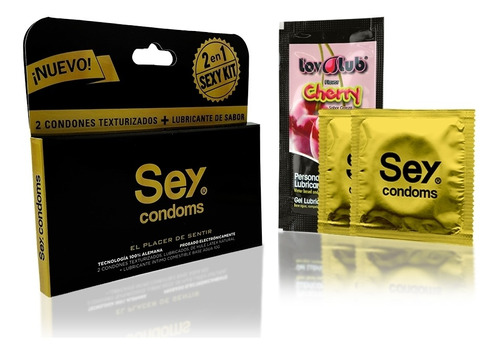 Condones Texturizados Sey Condoms Con Lubricante De Sabor 