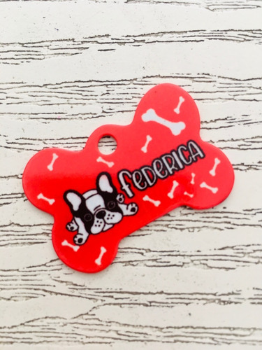 Placa Para Perro Personalizada Hueso Grande