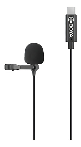 Microfone Boya BY-M3 aba omnidirecional preto