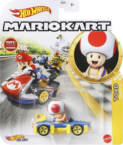 Toad Mach 8 Mariokart Hot Wheels  Nuevo Original