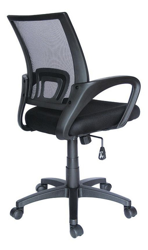 Imagen 4 de 4 de Silla de escritorio Econosillas Ecochair ergonómica negra con tapizado de mesh y tela microespacial