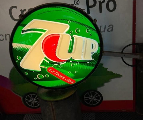 Cartel Cuadro Luminoso Led 7up Gaseosa Retro