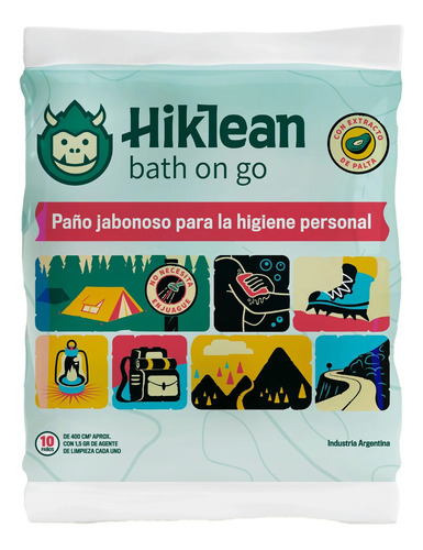 Paños Jabonosos Hiklean Para Higiene Personal De 10 Paños
