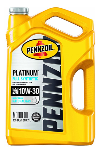 Pennzoil 550046205-3pk Platinum 5 Cuartos 10w-30 Aceite De M