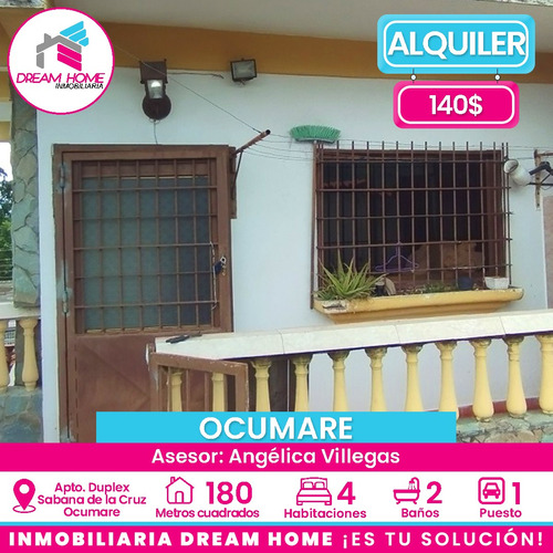 Apartamento Duplex En Alquiler Sabana De La Cruz - Ocumare 