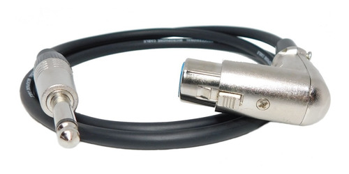 Imagen 2 de 4 de Cable Canon Xlr Hembra 90º A Plug 1mts Calidad 8 Unidades