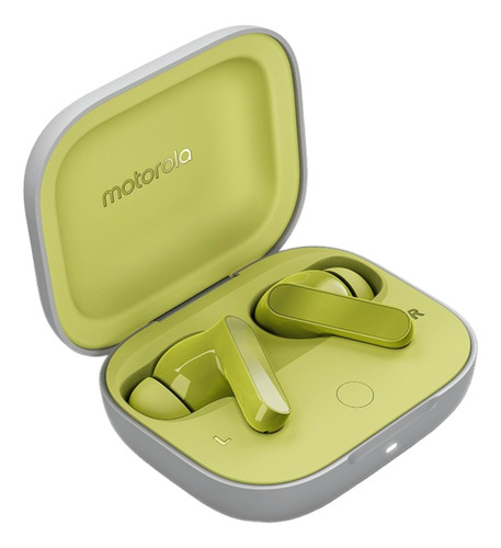 Motorola Audífonos Moto Buds ANC -50dB con Dolby Atmos Hi-Res Audio 12.4mm Dynamic Driver Verde Lima
