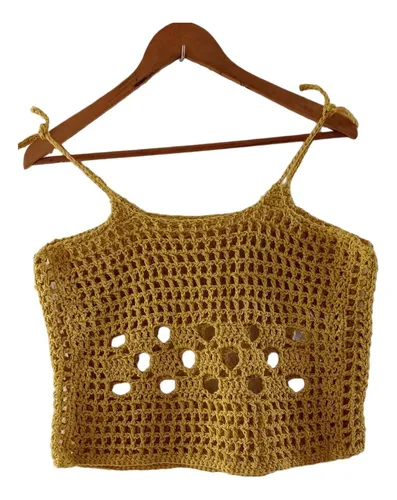 Musculosa Tejida Al Crochet Talle L. No Te Puede Faltar