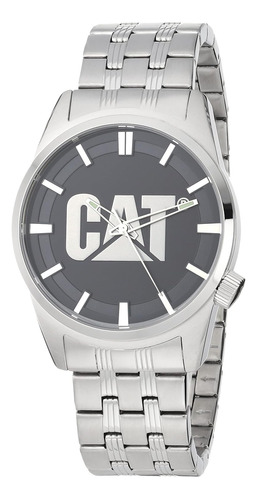 Reloj Cat Icon Material Acero Brazalete Color Plata -