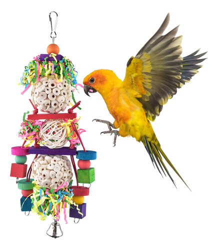 Bissap Conure Toys, Trituradora De Forraje De Loro Para Paja