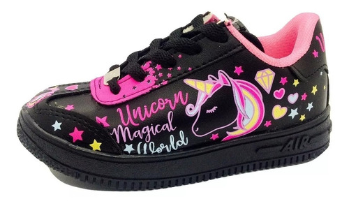 Zapatillas Unicornio Nenas Negro