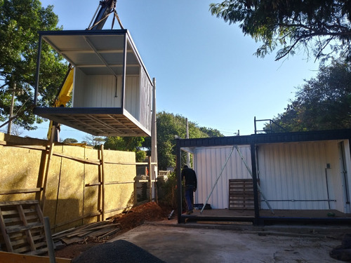 Container Escritório Mercado 2 Andares 6mx2,4m Escada E Deck