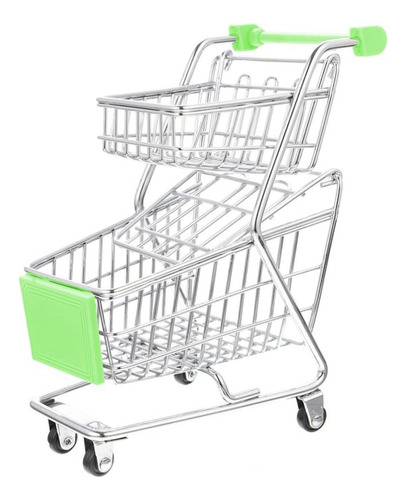 Mini Carrito De Compras Supermercado Multiusos Metal 2 Pzs