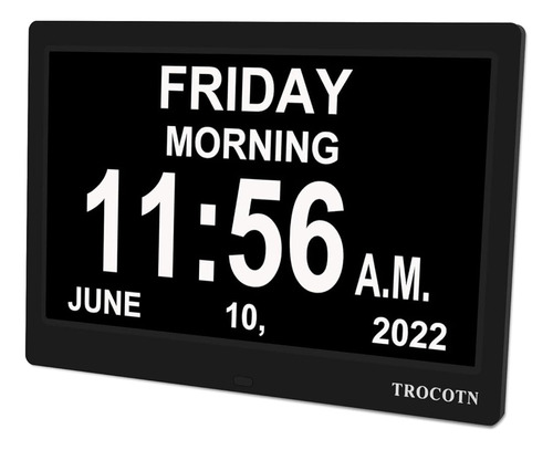 Trocotn 10 Pulgadas Reloj Digital Reloj Calendario Gran Pant