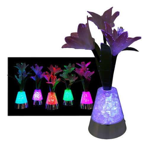 Centro De Mesa Con Flores Led X5 - Souvenir, Decoración