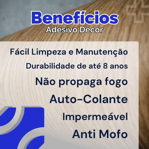 Rolo Adesivo Sh Decor Madeira - Carvalho 1,23x 1,00m