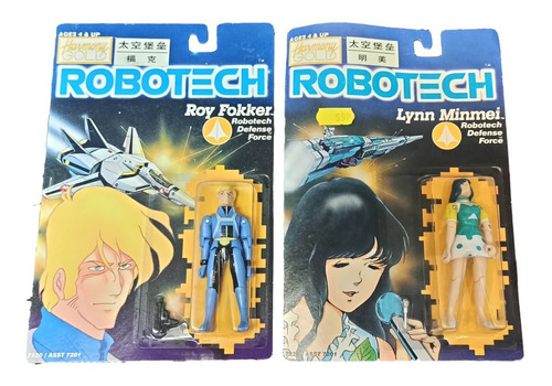 Figura Robotech Vintage Roy Fokker Lynn Minmay