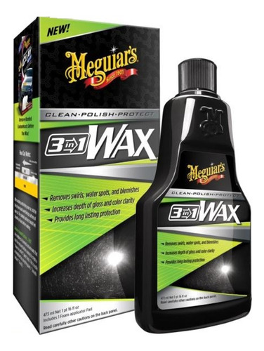Meguiars Cera 3 En 1 - Limpia Abrillanta Protege 3in1 Wax