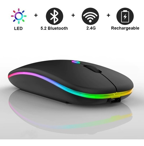 Ratón Inalámbrico Inalámbrico Recargable Rgb 2.4 Ghz Barato