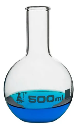 Balon De Ebullición 2000 Ml - Borosilicato Fondo Plano