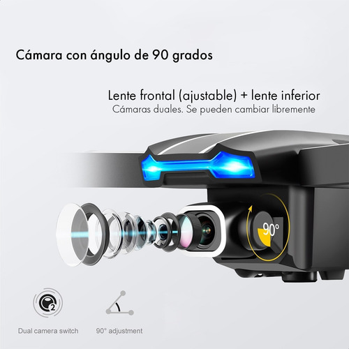 Mini Drone Plegable Con Cámara Full Hd 2.4 Ghz Wifi Batería