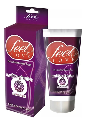 Lubricante Gel Multiorgásmico Fresa Comestible 60ml Feelmaxx