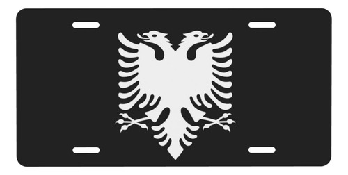 Placa Metal Aguila Albanesa Para Coche Decoracion Frontal X