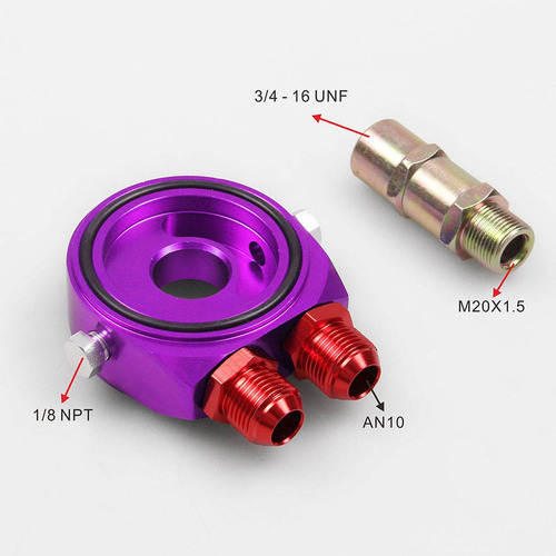 Adaptador De Medidor De Sensor De Temperatura De Púrpura
