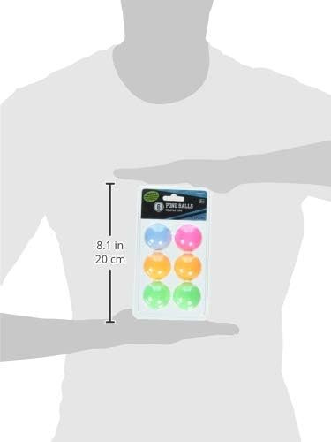 Pelotas De Pong De Neón Vibrantes, 1.5 (paquete De 6), Calid