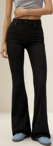 Pantalon Jean Oxford Elastizado Tiro Alto Calce Perfecto