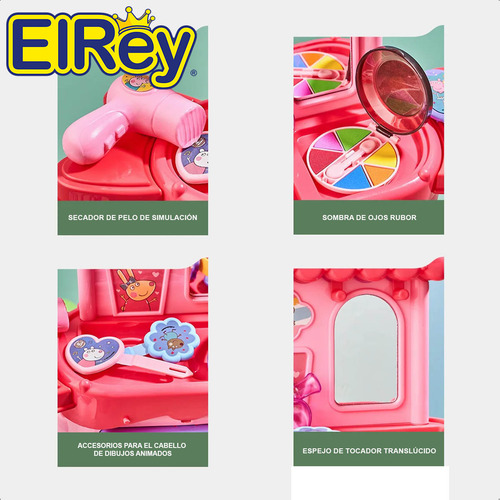 Valija Juguete Peppa Pig Set Belleza + Peluquería - El Rey