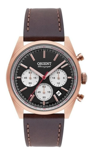 Relógio Orient Masculino Cronografo Couro - Mrscc016 P1nx