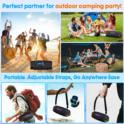Máquina De Karaoke Bluetooth 60 W Con 2 Micrófonos Inalámbri