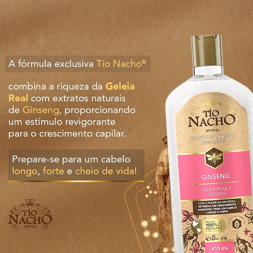 Shampoo + Condicionador Ginseng Tio Nacho 415ml