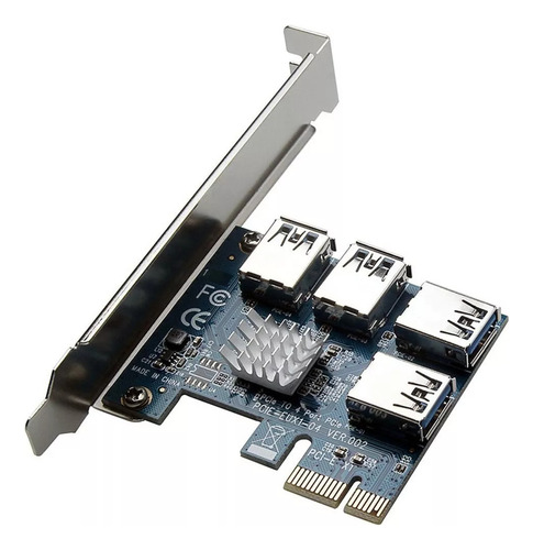 Tarjeta Adaptador Pcie 1x A 4 Usb Multiplicador