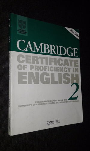 Certificate Of Proficiency In English 2 Cambridge