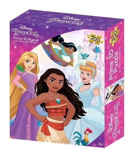 Quebra-cabeça 3d Princesas Zipper Box 200 Peças Multikids