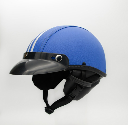 Capacete Para Scooter Bike Moto Elétrica Patinete Skate Azul