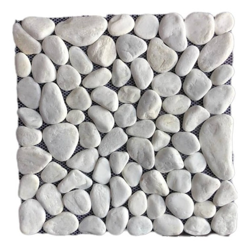 Mosaico Piedra Tomboleado Blanco Blanco Revestimiento