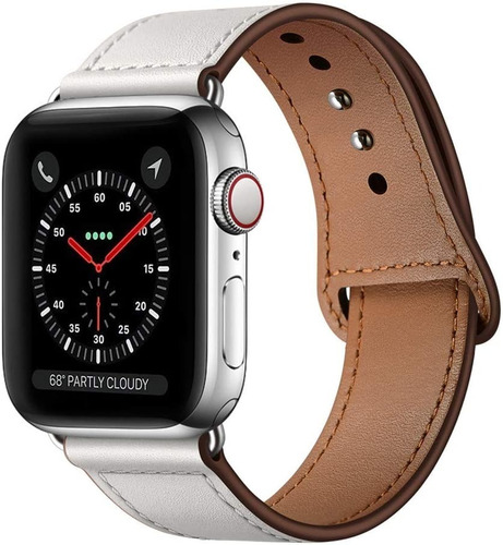 Correa 100% Cuero Genuino Lujo 4 Colores Para Apple Watch