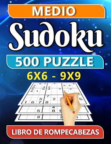 Libro Rompecabeza Sudoku Nivel Medio: 500 Puzzles Tamaños De