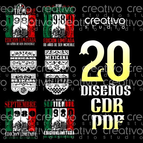 Vector Pack Mexicano, Archivos Editables En Varios Formatos