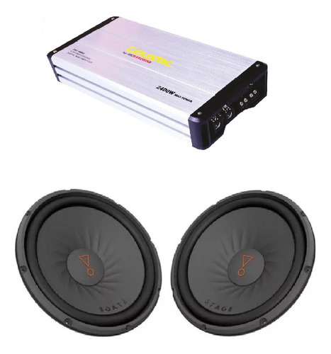 Paquete 2 Subwoofer Jbl 12  Stage122d+amplificador Pro-1mini