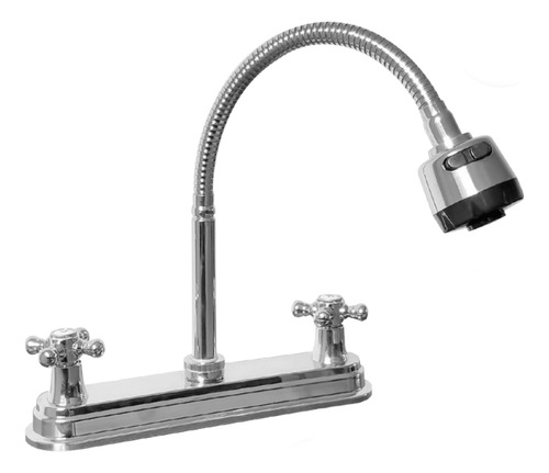 Mezcladora Flexible Cromada Para Fregadero Meer