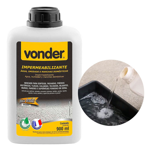 Impermeabilizante Contra Água Umidade Manchas 900 Ml Vonder