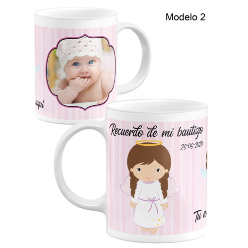 Imagen 2 de 4 de Taza Personalizada De Bautizo | Recuerdos De Bautizo