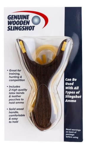 Resortera Hulera De Madera Slingshot + Munición 3/8 50pz