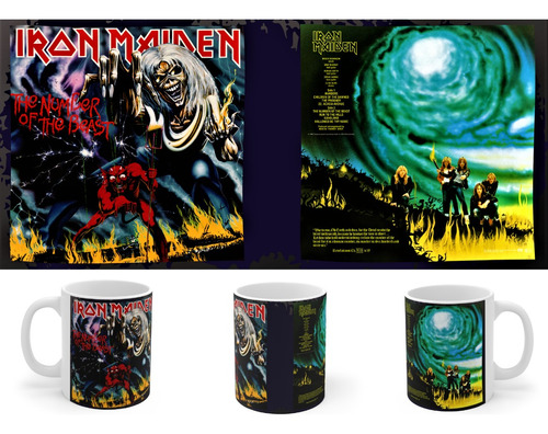 Rnm0435 Taza Tazon Iron Maiden The Number Of The Beast 