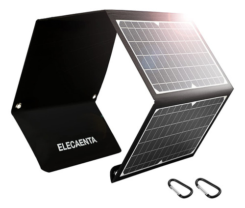 Elecaenta Cargador Panel Solar 30 W 3 Puerto Usb Pd 18usb C