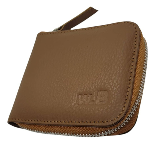 Billetera Con Cierre Pocket De Cuero Vacuno Pp27 Unisex Suela
